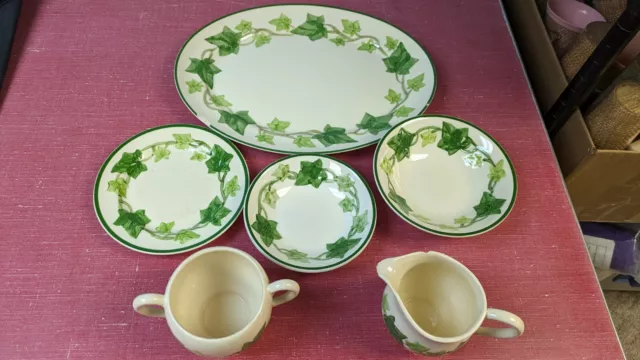 Franciscan Ivy - Platter Bread Plate, Bowl, Fruit Bowl, Sugar & Creamer