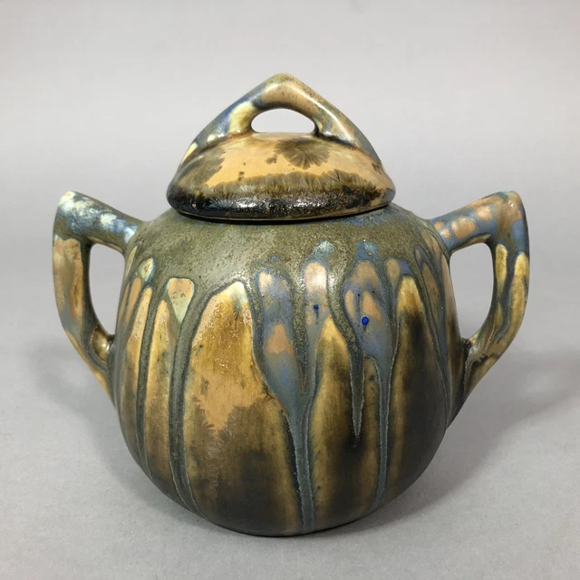 GRÈS d'Art Gilbert MÉTÉNIER Ancien SUCRIER Prises à l'antique Époque Art Déco