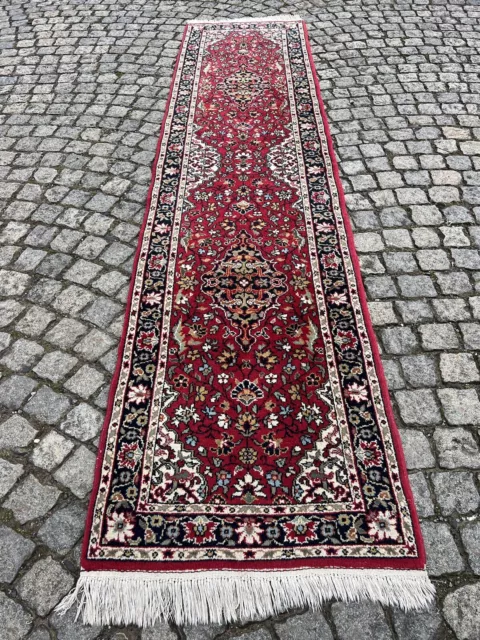 Wunderschöne Handgeknüpfte Läufer Täbriz Perserteppich RUG Carpet  74X314 cm