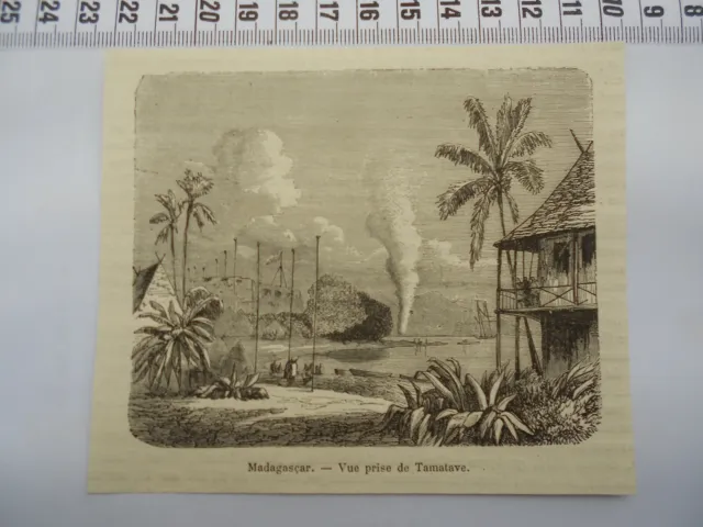 G70  / Gravure 1877 /   Madagascar Vue Prise De Tamatave
