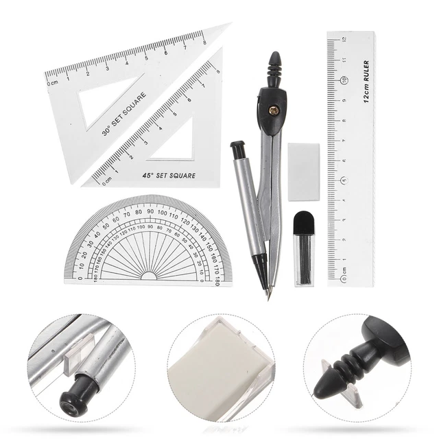 Set di 10 geometrie triangolari in plastica, triangolo