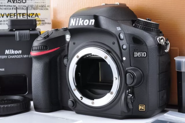 Nikon D610 24.3MP Digital SLR Camera Black Body Only w/Box Near Mint JAPAN #DL03