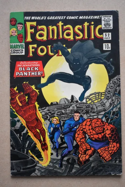 Fantastic Four 52 (7/66) Kirby/Sinnott Inhumans 1st appearance Black Panther