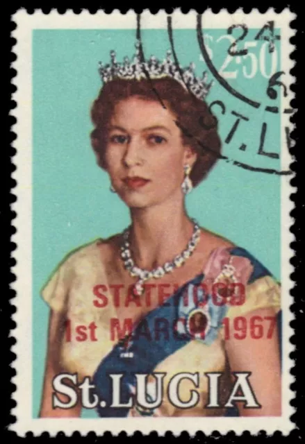 ST. LUCIA 225a (SG239i) - Statehood "Queen Elizabeth II" (pb59557)