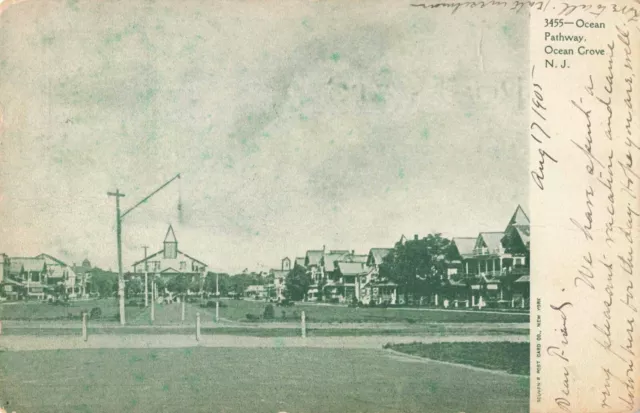 Ocean Pathway, Ocean Grove, New Jersey NJ - 1905 Vintage Postcard