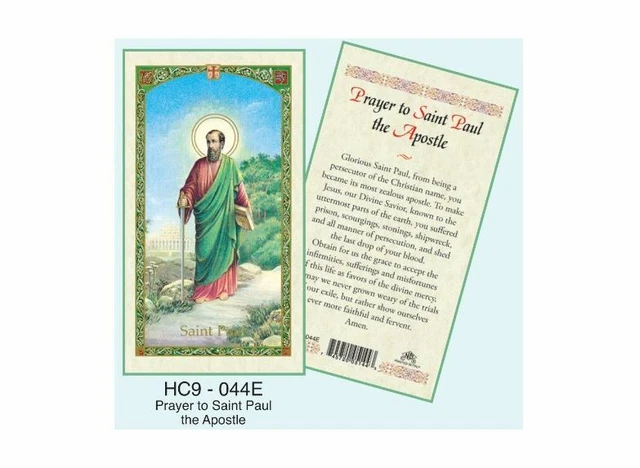 PRAYER TO SAINT Paul the Apostle Laminated Prayer Cards Pack of 25 ...