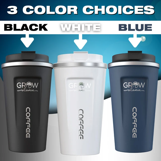 Vacuum Sealed Steel Thermos Insulated Coffee Cup Travel Mug 17 oz PREMIUM CUP