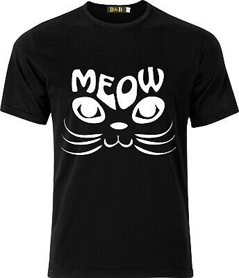 Meow Cat lovers regalo di Natale Regalo Divertente UMORISMO Cotton T Shirt