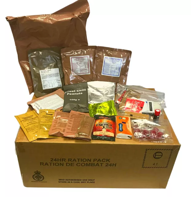 BRITISH 24 Hour MRE RATION PACK - General Purpose - Camping - Fishing - BBE 2025