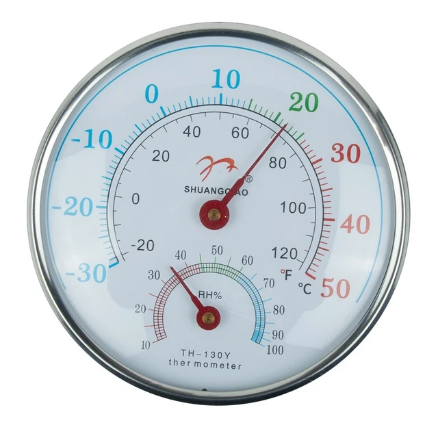 VORCOOL Stazione Meteo 3 In 1 – Barometro, Termometro, Igrometro A Quadrante – Diametro 12,8 Cm – Design Elegante In Alluminio