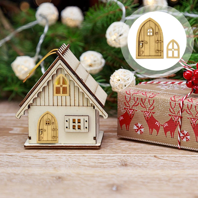 2 pz modello cancello fatata decorazione porta miniatura porta fatata vetro mini acquario