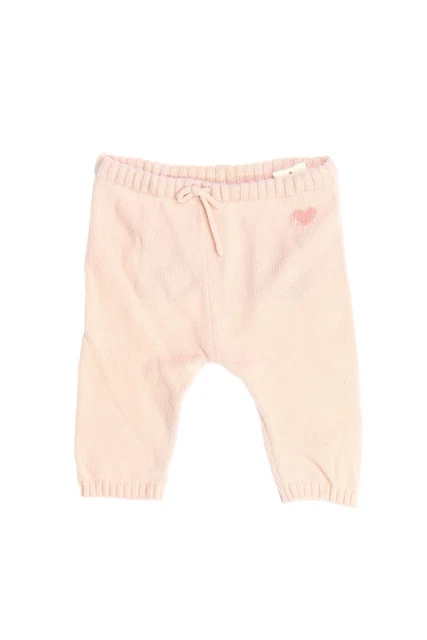 CASA CANADA pantaloni lavorati a maglia cordino 6 mesi = 68 nudo rosa