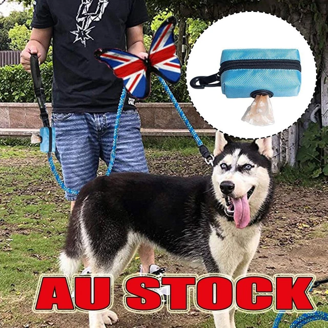 Pet Dispenser Waste Dog Poo Puppy Pick-Up Bags Poop Bag Holder Hook Pouch DM