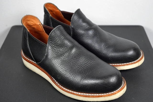 CHIPPEWA ROMEO 4020BLK Black Leather Slip On Shoes Vibram Sole