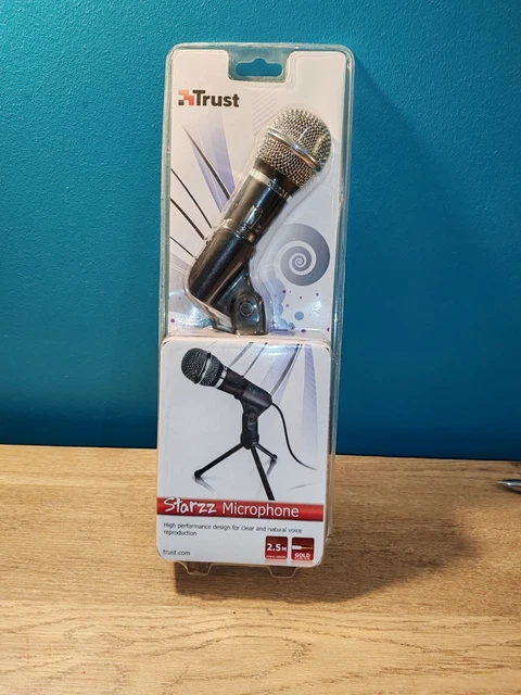 Microphone VoIP Trust 21671 - Qualité Voix Clair, Trépied Inclus, Câble 250 Cm - Pour Jeux Et Appels