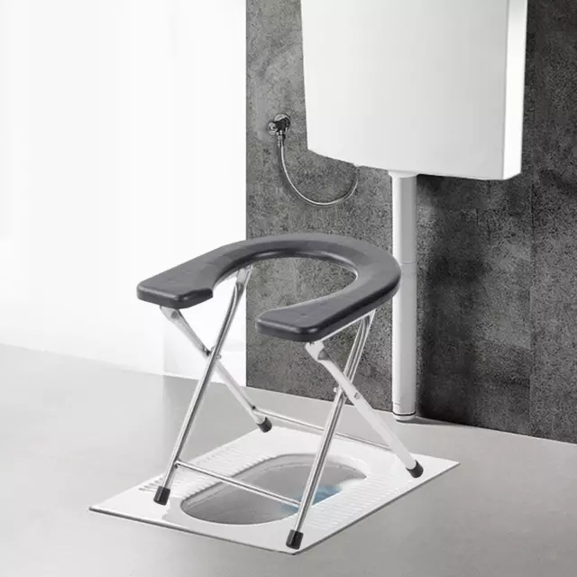 Sedile WC pieghevole Anziani Sedia sgabello accovacciata per bagno per