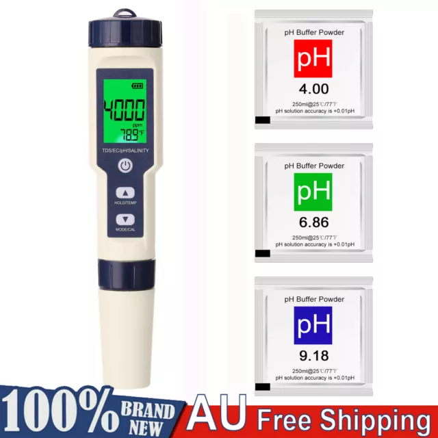 Digital PH Meter PH/ORP/H2/Temperature Waterproof Water Quality Monitor Tester☫