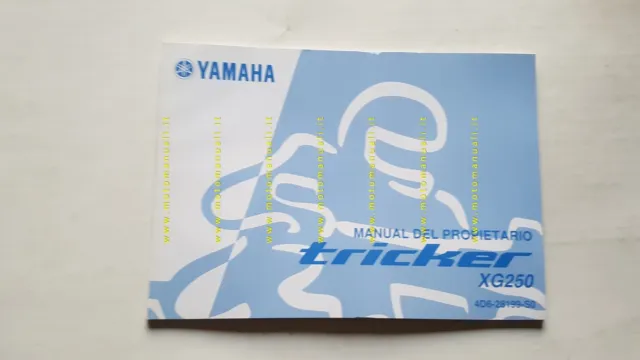 Yamaha Tricker 250 XG250 2005 manuale uso SPAGNOLO originale MANUAL PROPIETARIO