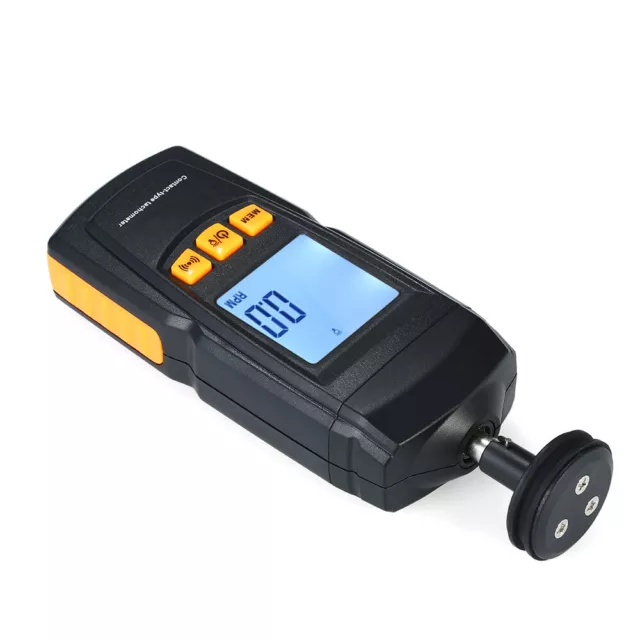 Handheld Digital LCD Contact Tachometer Rotate Speed Meter Tach RPM Speedometer 2