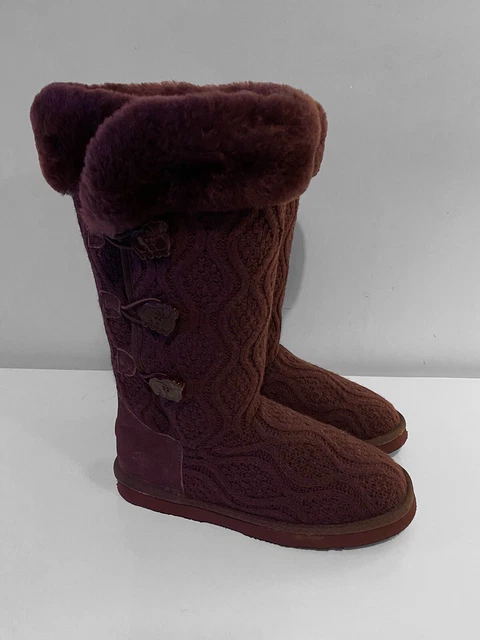 DIJE WOMEN S KAYLEE Boots Sheepskin Knitted Grey UK Size 8 EU 41 39.95 PicClick UK