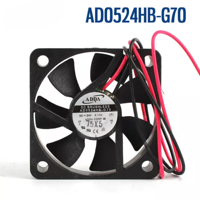 1pc ADDA AD0524HB-G70 DC24V 0.11A 2wire 50*50*10mm Axial cooling fan