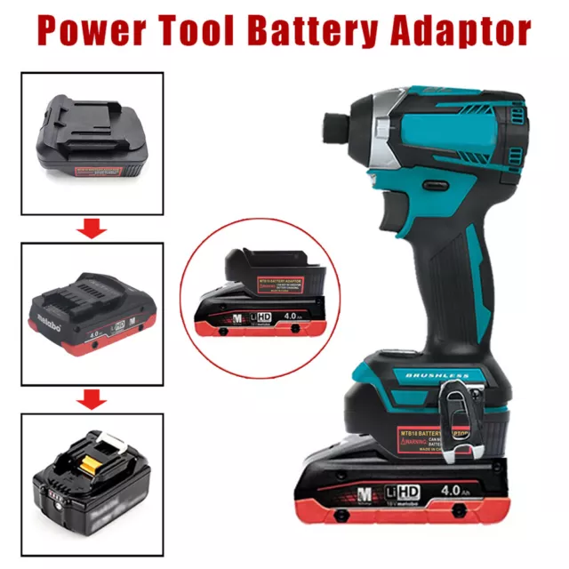 Adapter For Metabo 18V Li-Ion Battery Converter to Makita 18V Cordless Tools