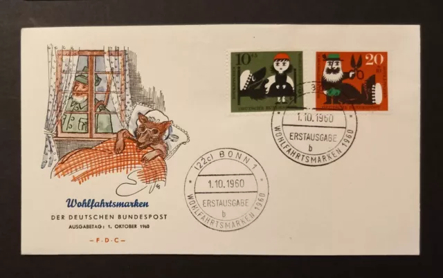 BRD / Deutsche Bundespost - 1960 Rotkäppchen - Nr. 340 - 343 - FDC 3