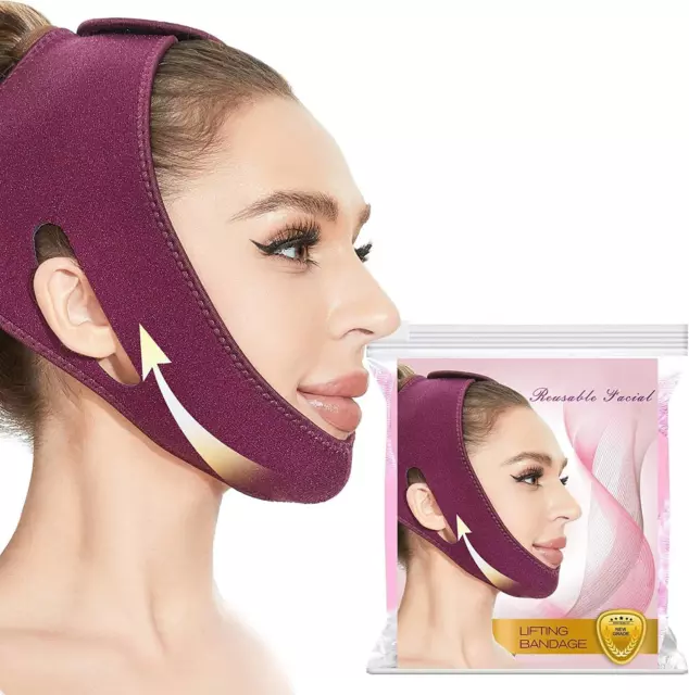 REUSABLE DOUBLE CHIN Reducer Chin Strap Face Slimming Strap Face