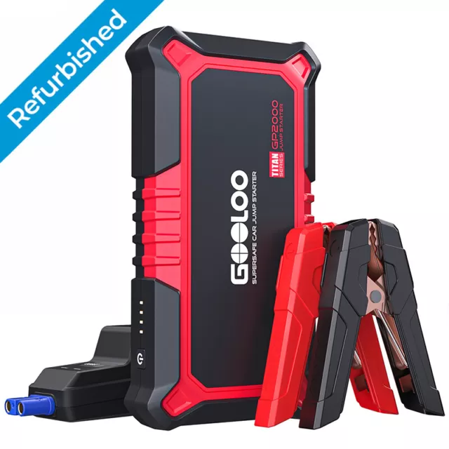 GOOLOO Starthilfe Powerbank 2000A 12V Starthilfe 19800mAh Supersafe Tragbare DE