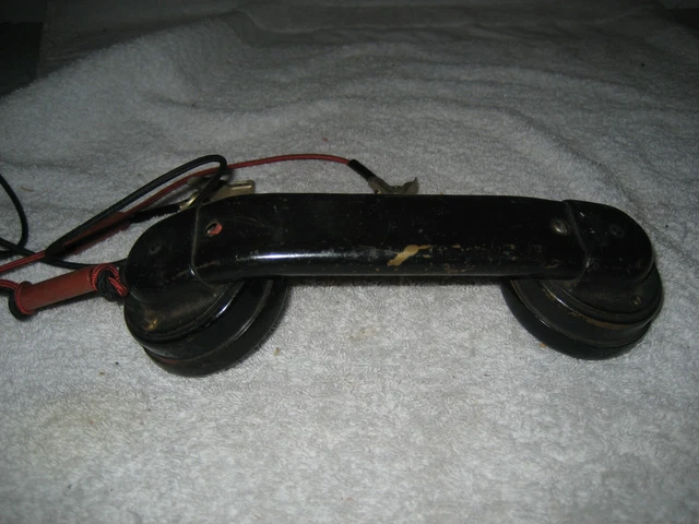 Antique Western Electric Lineman's Telephone Tester metal Handset early 1900s