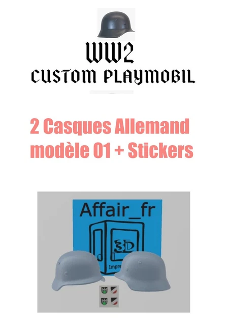 Accessori Playmobil Personalizzati: Pantalone Americano US Army WWII, 3D, Da Dipingere, Usato
