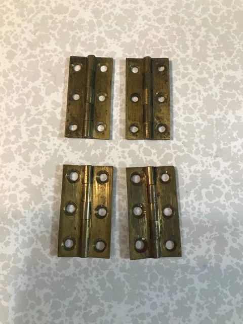 Original Antique 18th 19th Century Brass Period  Hinges Spectacular! Handworked!