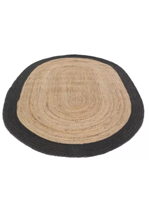 Tapis ovale en jute 100% tapis tressé naturel décor vivant tapis rustique...