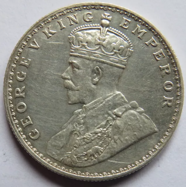 1920 King George V India Silver One Rupee Coin In High Grade 3