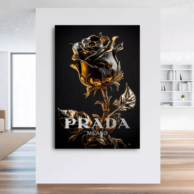 Leinwandbild Fashion Lifestyle Prada Wandbild Wohnzimmer Büro Bilder Wanddeko