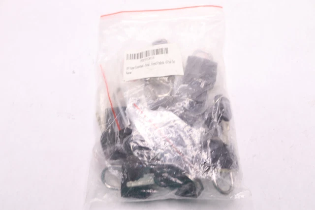 (9-Pk) Small Mini Durable Keyed Padlock ABS Covered Solid Brass Body Black