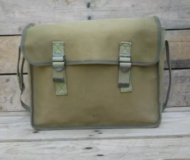 Canvas Bag Vintage Army Military Style Haversack Work Tool Webbing Shoulder Bag*