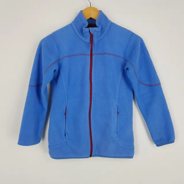 Kathmandu Kids Size 10 Years Blue Full Zip Fleece Jacket Polartec