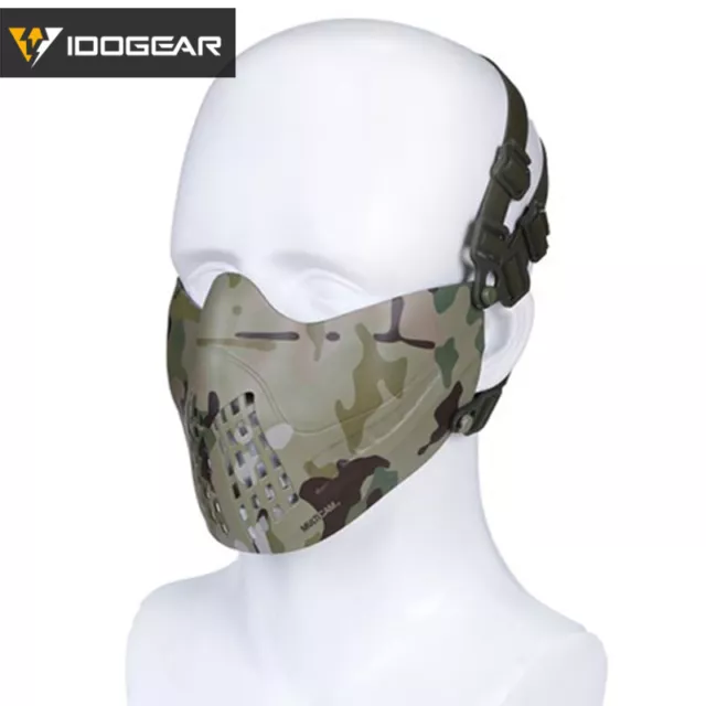 IDOGEAR Pilot Tactical Half Face Mask Airsoft Mask FAST Casque Paintball Chasse