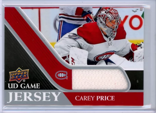2020-21 Upper Deck Game Jerseys #GJCP Carey Price JERSEY - Montreal Canadiens
