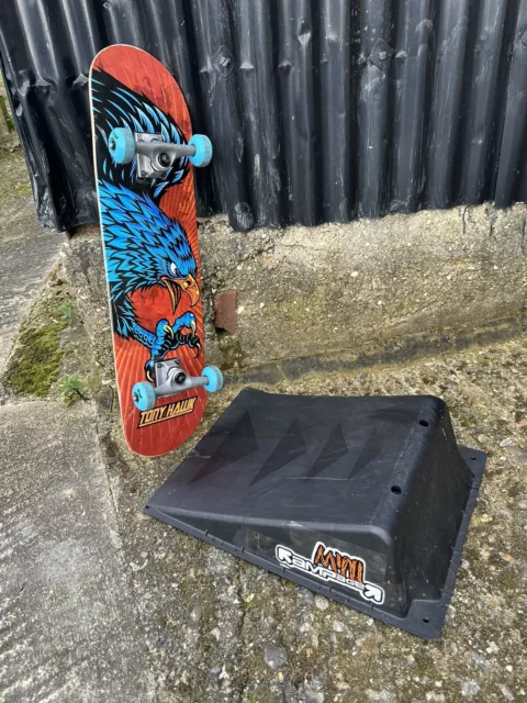 Rampage Mini Launch Ramp And Tony Hawk Skateboard