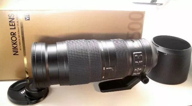 200-500mm Nikon Nikkor VR F/5.6E ED AF-S SWM IF GEWÄHRLEISTUNG 2 JAHRE - TOP