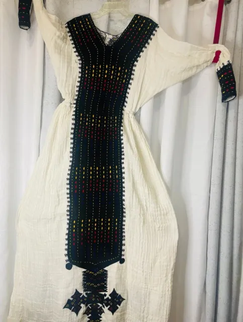 Axum Tibeb, traditional Habesha Kemis, 100% cotton Ethiopian/Eritrean dress