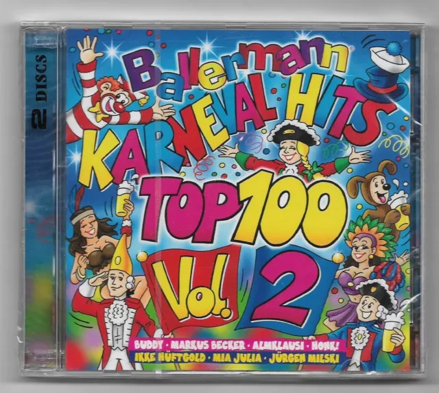 Ballermann Karnevalhits Top 100 Vol.2 / 2 CDs / NEU & OVP