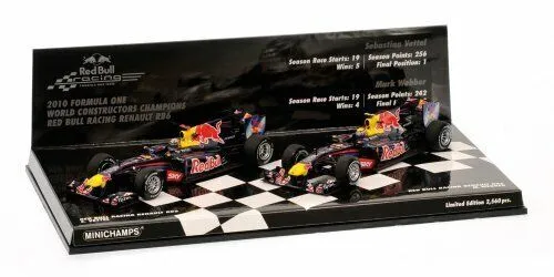 Red Bull Racing Renault RB6 2010 F1 Champions im Maßstab 1:43 (2er-Set)