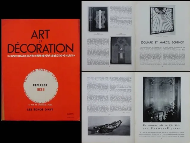 Art Et Decoration Fevrier 1935 Charles Siclis, Edouard Schenck, Pierre Lebasque