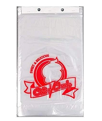 Concession Essentials CE Cotton Candy Bags-200 Cotton Candy Bags with Ties 0.5