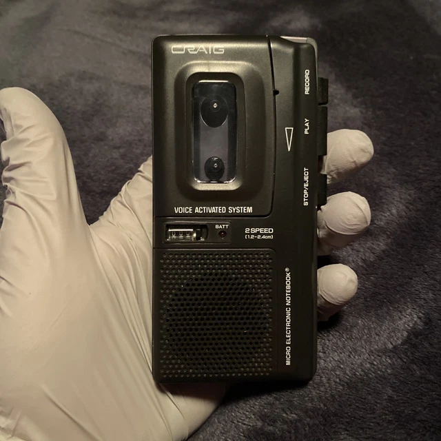Craig Micro Electronic Notebook Voice Activated Cassette Recorder FP512 (WORKS)