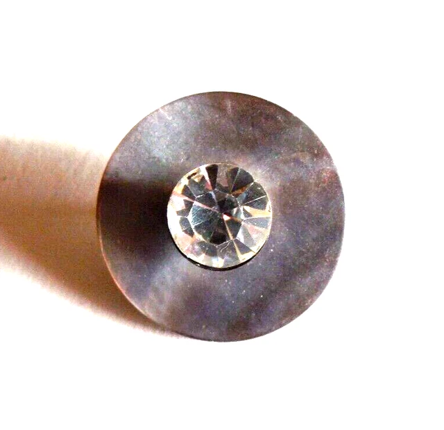 Vintage Smokey Pearl Button with Large Paste Center - 3/4"