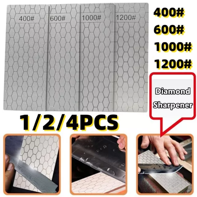 1/2/4pcs Diamand Sharpening Stone 400#600#1000#1200# Whetstone Chisel Blade